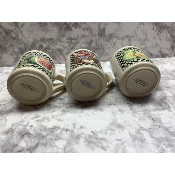 "Harvest Fair" collection by designer Susan Winget - Set of 3 different mugs - Picture 3 of 7